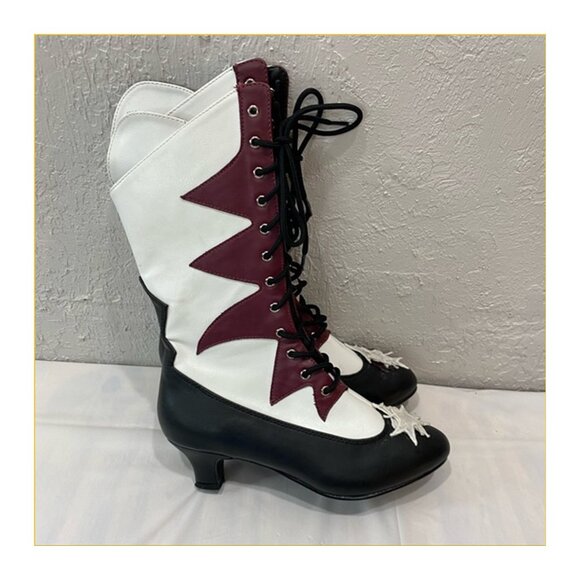 SHIPS FREE Rare Hot Topic Lace Up Funtasma Vintage Boots, Size 6, - Picture 4 of 9